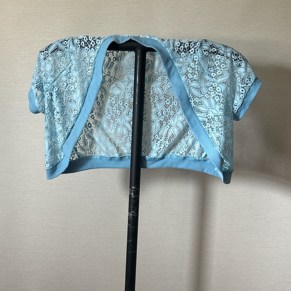 Light Blue Lace Women Top